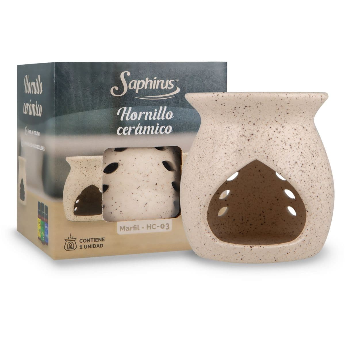 Hornillo De Ceramica Marfil - Chico 9cm