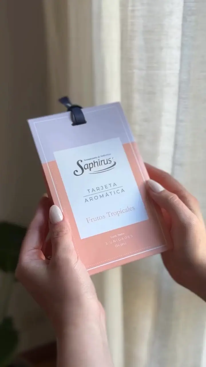 TARJETA AROMATICA .FRUTOS TROPICALES